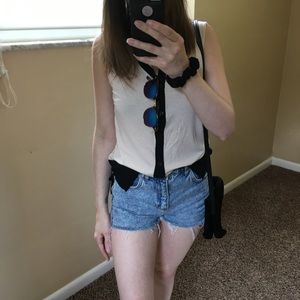 Olive & oak nude button up tank